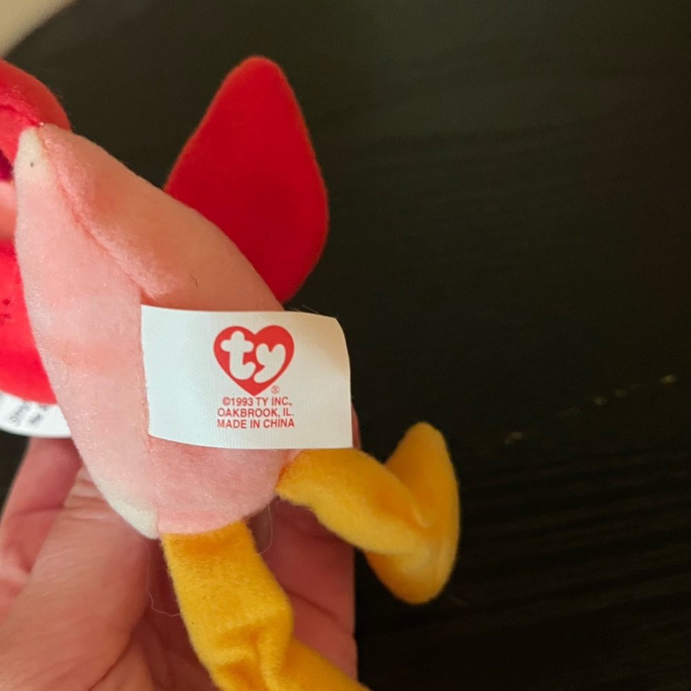 Teenie Beanie Baby Strut the Rooster McDonalds Ty Beanie Baby - Picture 6 of 8